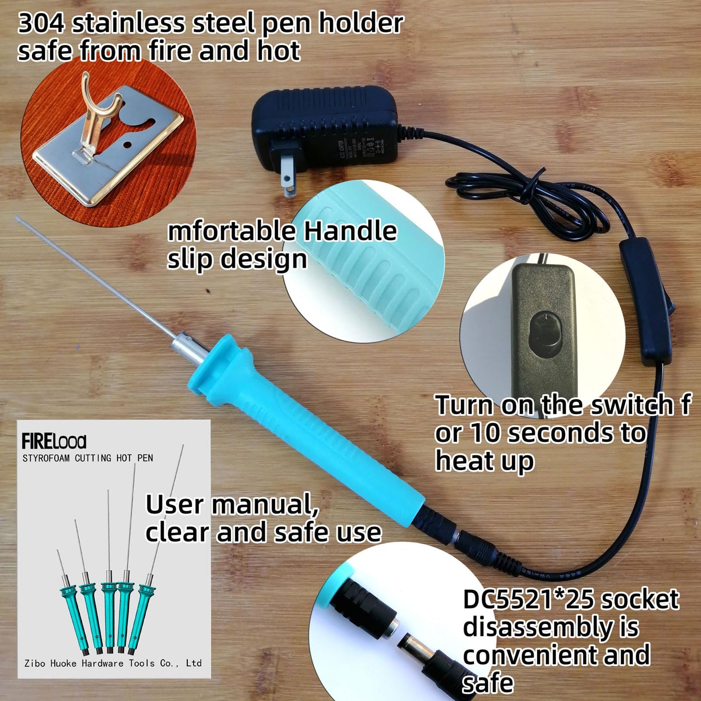 Hot Wire Pen, Electric Hot Wire Cutter Pen 15cm, Styrofoam Cutting Hot Pen Hot Wire Cutting Pen for Amateur DIY Heat Cutting Engraving Pen, Art Making, Foam Carving (blue, 150mm)