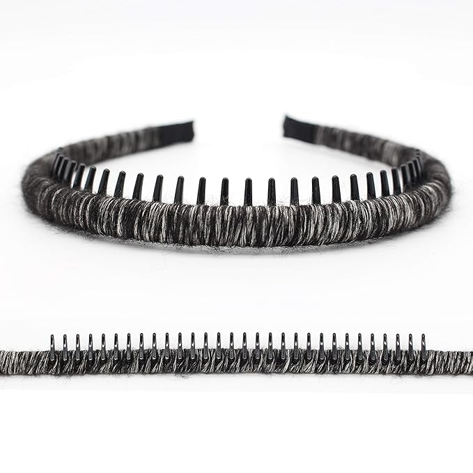 Fashion Wool Knit Hair Band - Non-Slip Resin Comb Teeth Hoop (4 Colors)