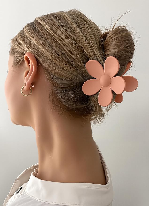 8PCS Hair Clips for Women, Flower Claw Clips for Thick Hair, Non-Slip Hair Accessories with Multi-Styles, Different Color Hair Claw Clips and Variety Pack, Ideal for Girls