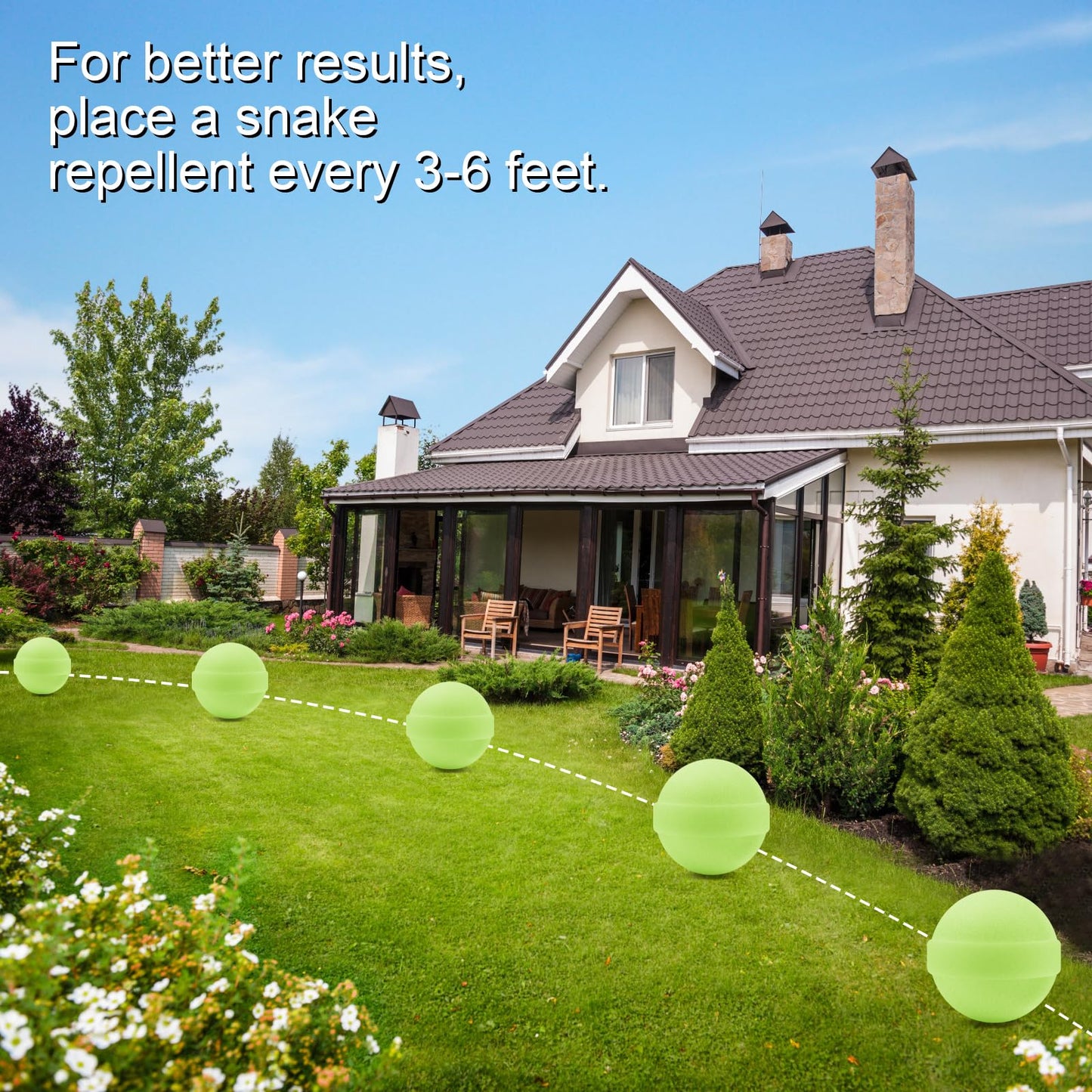 Lousye 30 Pack Snake Repellent for Yard Powerful,Snake Away Repellent Outdoors, Moth Balls for Snakes, Pet Safe Snake be Gone for Lawn Garden Fishing Home to Repels Snakes and Other Pests (Mint)