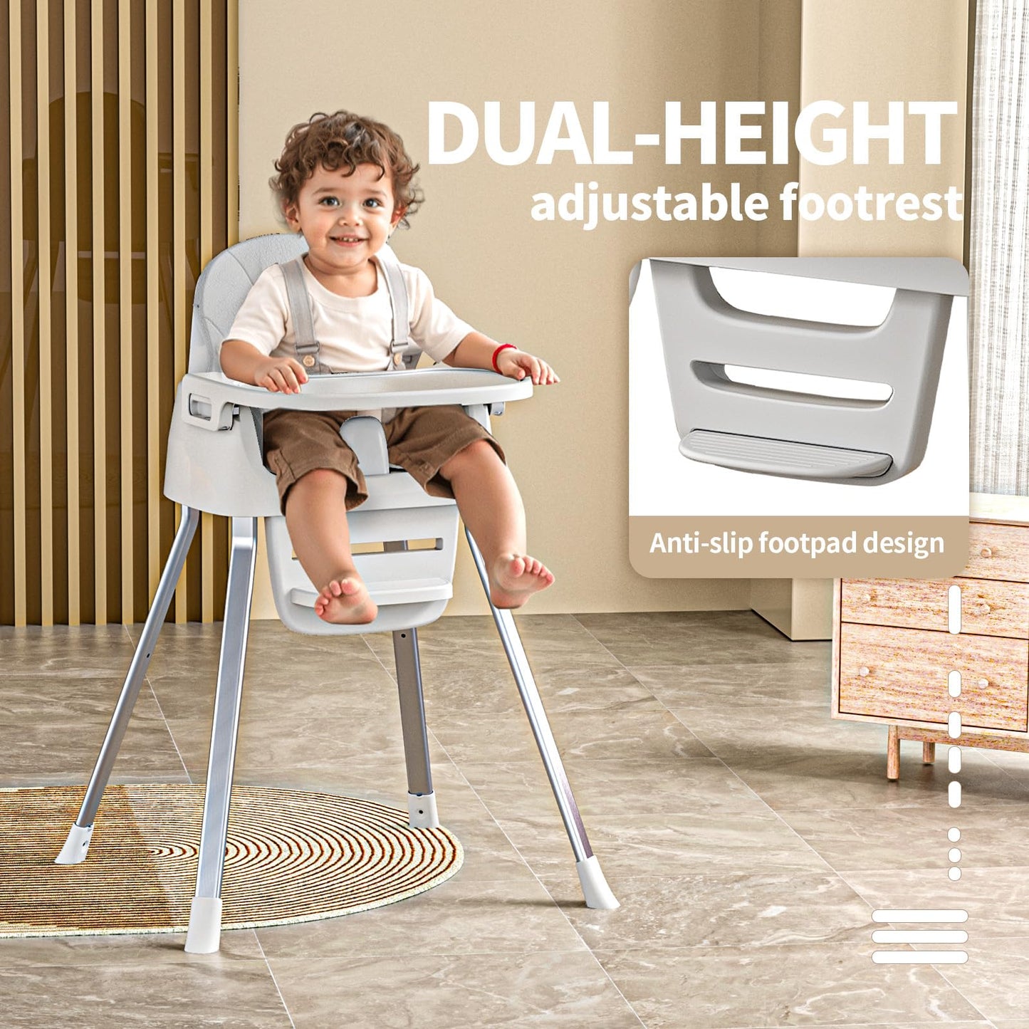 Portable Baby Highchair for Months Infants and Toddlers with 5 Point Harness Convertible Comfortable Seat for Cozy Eating Table Sit Up High Chair and Seats for Sitting Up Back Booster Feeding Chairs