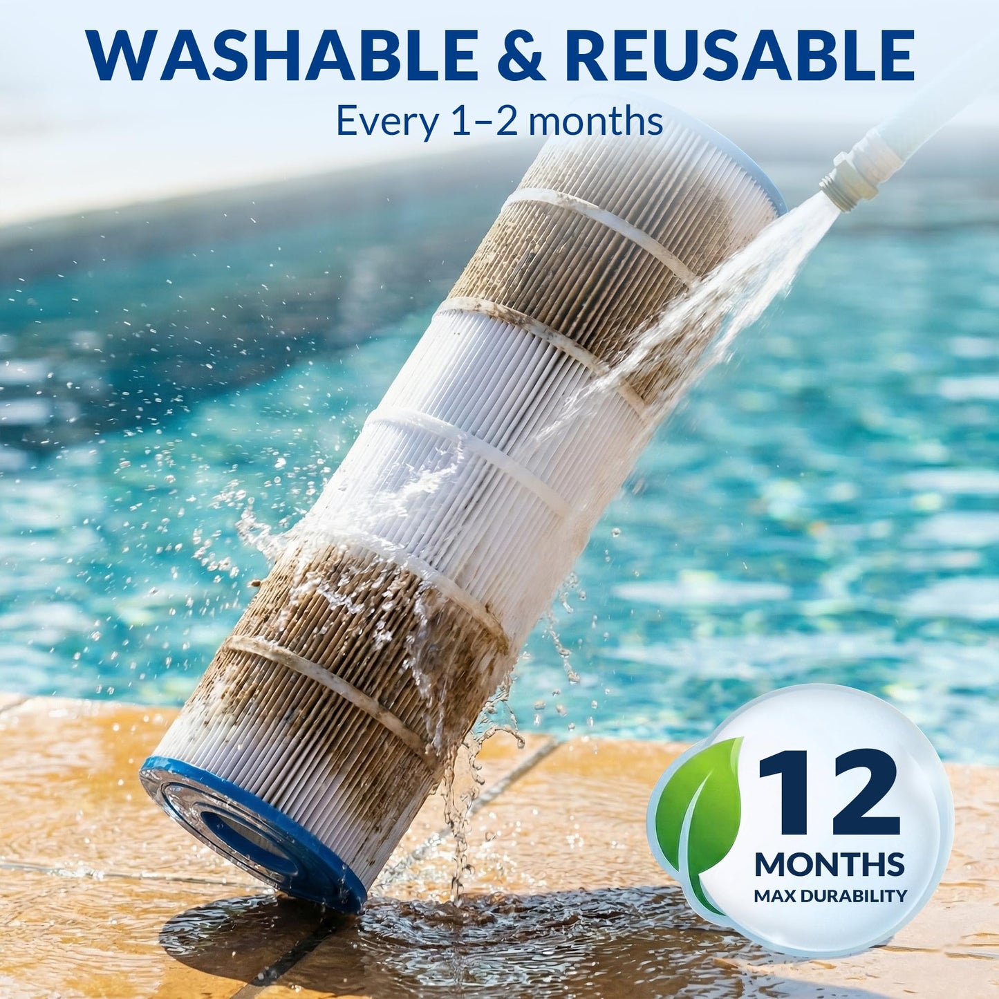 Swimara Pool Filter Cartridge for Hayward Systems, Essential Series, Replacement for CX880XRE PA106, Compatible with SwimClear C4030 C4025, Cylindrical Fabric, 424 Sq. Ft., 4-Pack