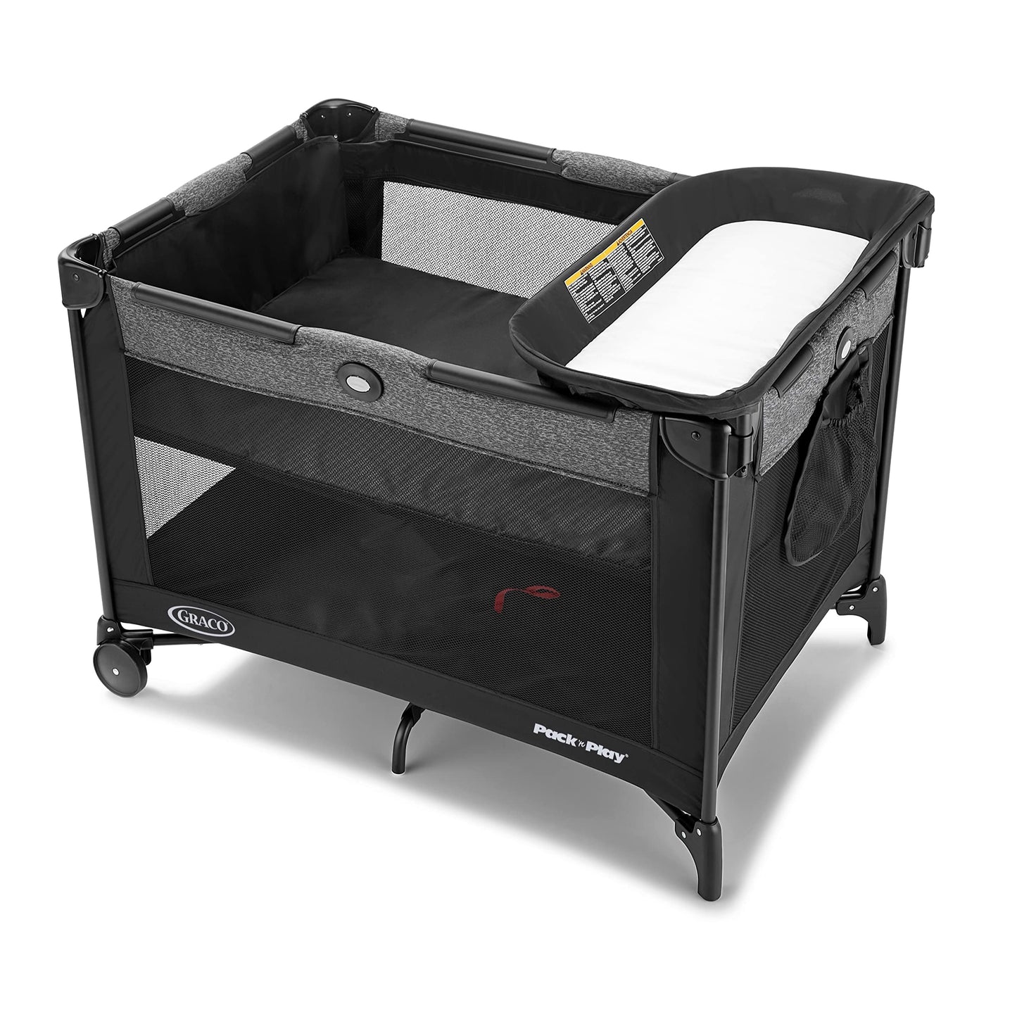 Graco Pack n’ Play CareSuite Playard, Portable Playpen with Baby Bassinet, Changing Table, Sky