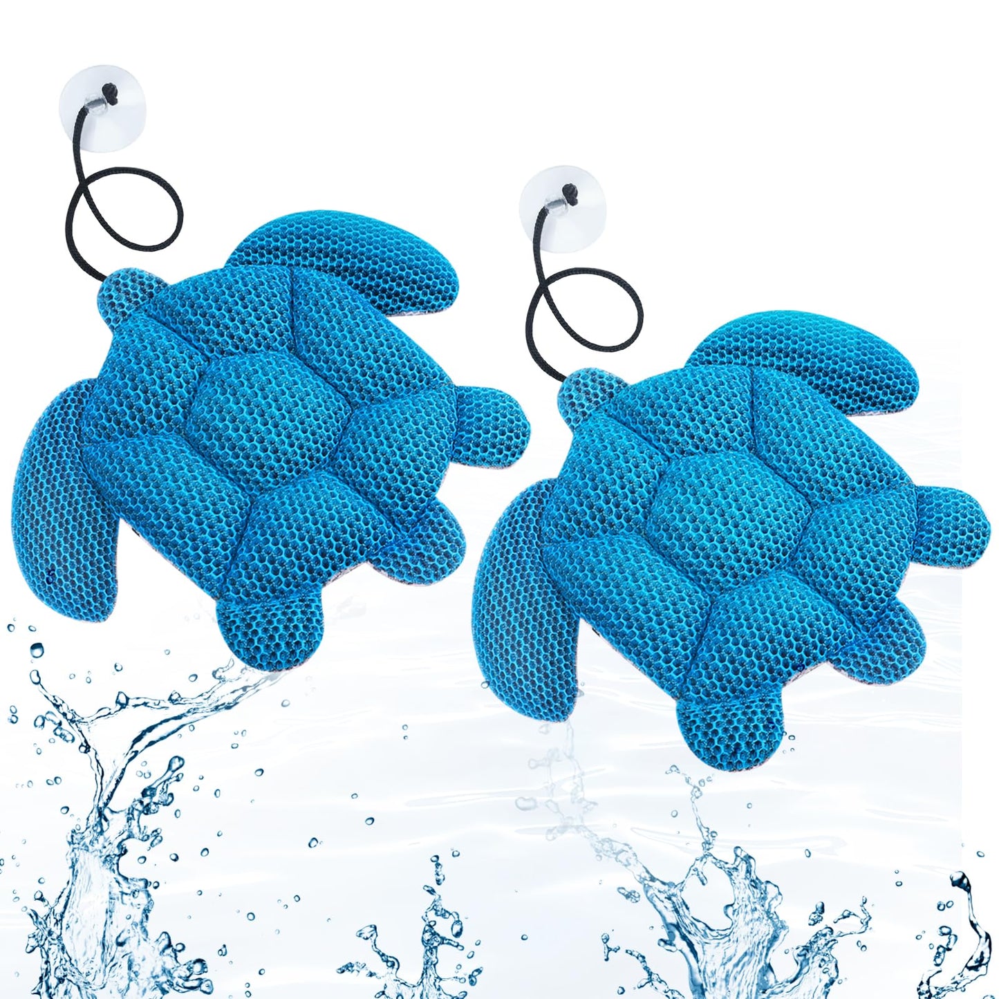 RGJ Hot Tub Scum Absorber Turtle, 2PCS Reusable Hot Tub Oil Absorbing Floating Sponges for Spa/Pool, Hot Tub Scum Sponge Accessories to Soak Up Oils & Keep Water Clean