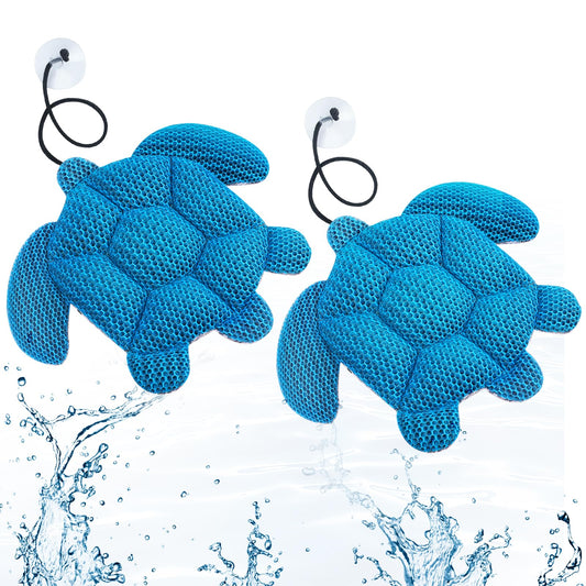 RGJ Hot Tub Scum Absorber Turtle, 2PCS Reusable Hot Tub Oil Absorbing Floating Sponges for Spa/Pool, Hot Tub Scum Sponge Accessories to Soak Up Oils & Keep Water Clean