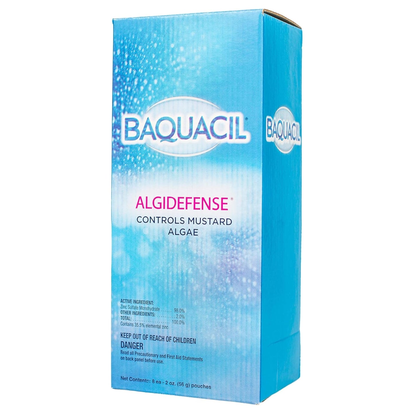 Baquacil 84346 AlgiDefense Pouches Swimming Pool Algaecide Cleanser, 8 ct