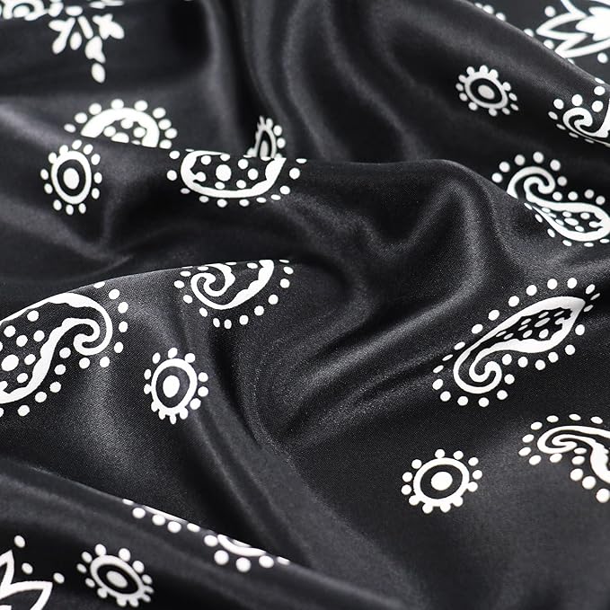 vimate 35" Square Silk Like Head Scarf - Women's Fashion Satin Scarf Bandana for Hair Wrapping at Night.
