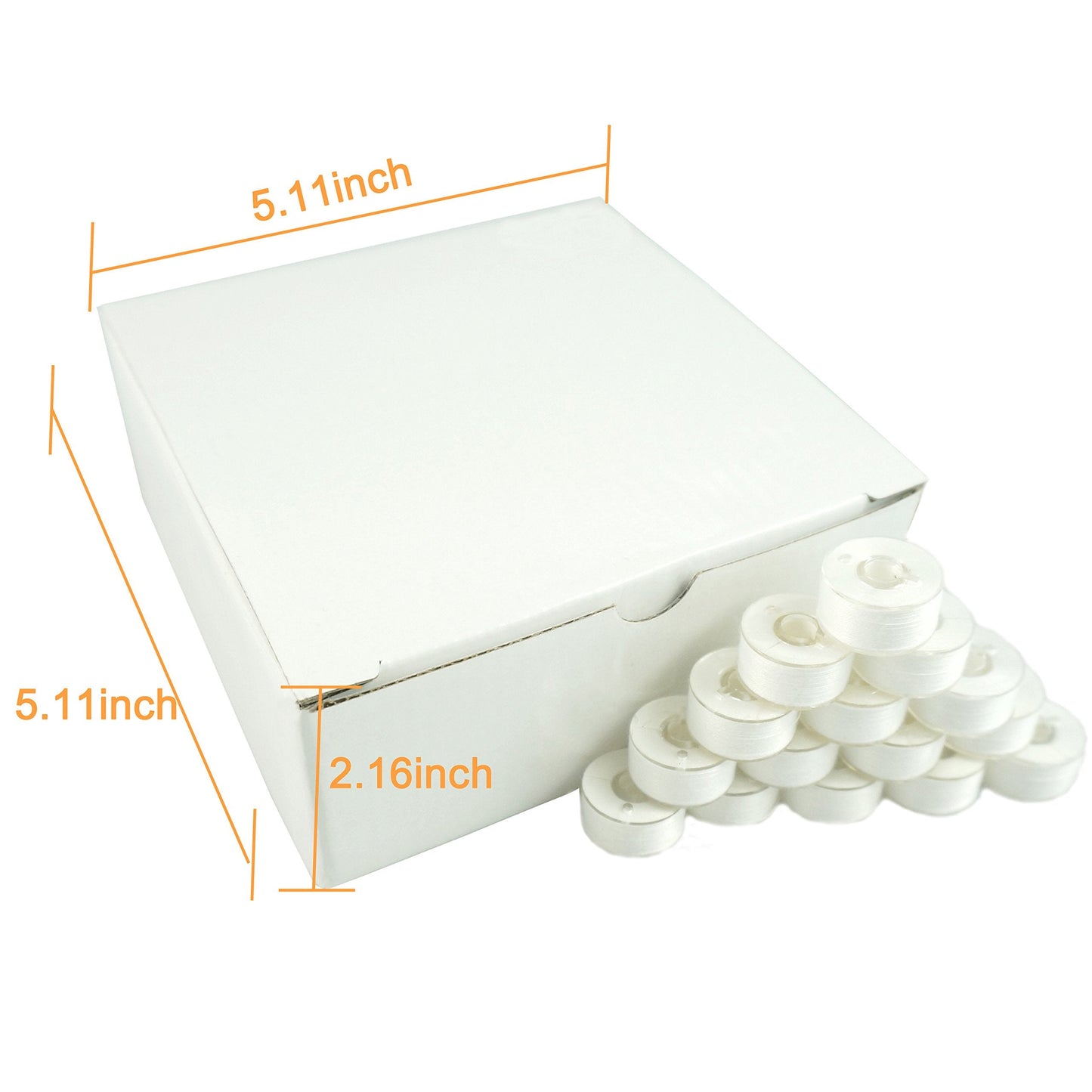 New Brothread 144pcs White 60S/2(90WT) Prewound Bobbin Thread Plastic Size A SA156 for Embroidery and Sewing Machine Cottonized Soft Feel Polyester Thread