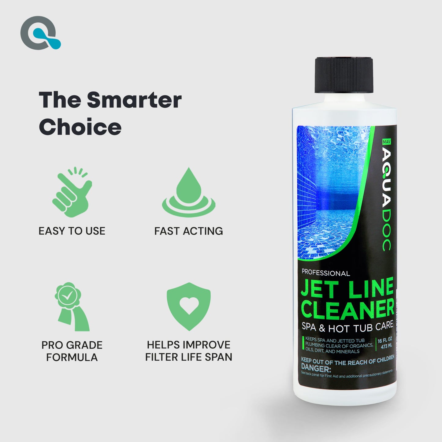 MAV AquaDoc Spa Jet Cleaner - Jet Line Cleaner for Hot Tubs & Jetted Tubs - Fast Acting Spa Flush (1 Pint)