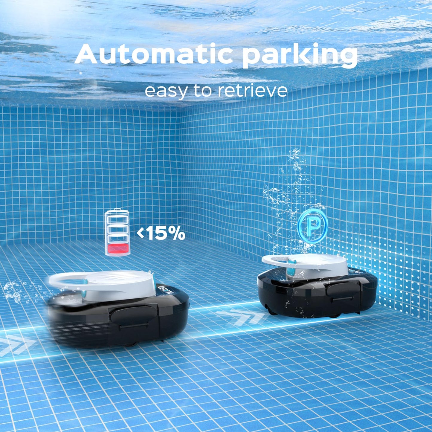 (2026 Upgrade) TALOSBO S1 PRO Robotic Pool Vacuum – Dual-Motor Above-Ground Pool Cleaner, 120 Mins Runtime, Quick Charging, 2.2L Large Filter Basket & Auto-Parking for Easy Retrieval
