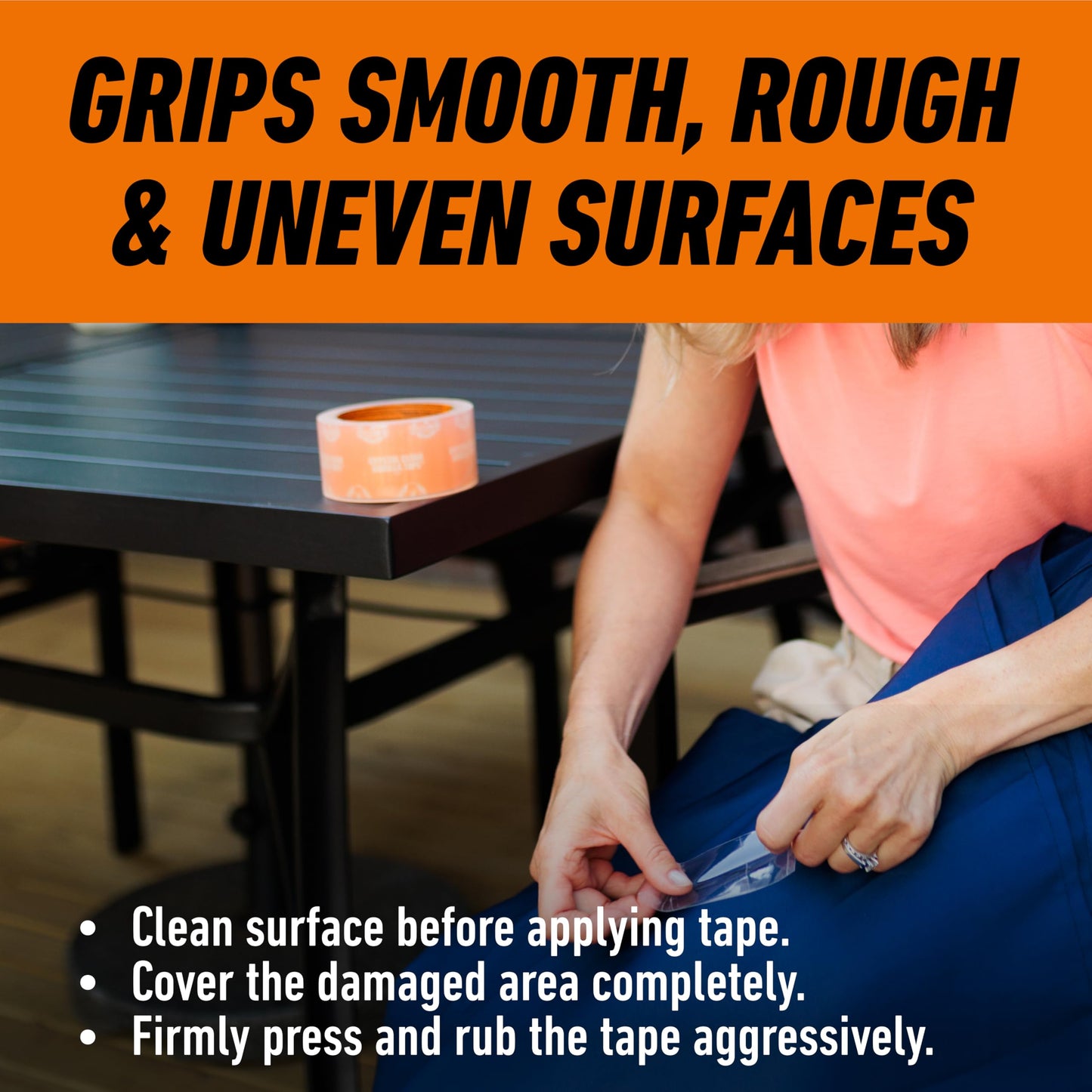 Gorilla Crystal Clear Tape, 1.88” x 18 yd (Pack of 2) - Weather Resistant for Indoor or Outdoor Projects and Repairs