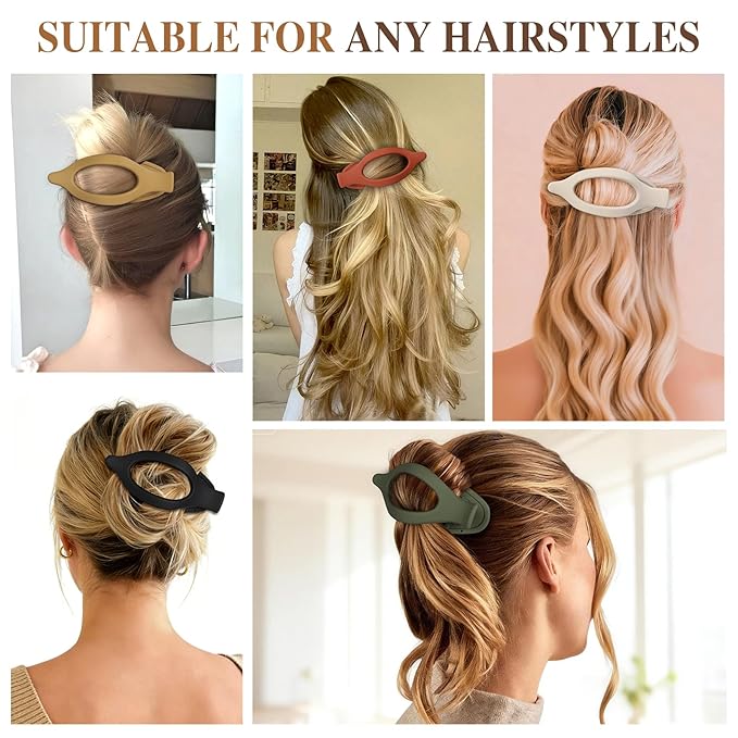 10 Pcs Flat Hair Clips for Women French Concord Claw Clips for Thick and Thin Hair Claw Clips Duck Billed Barrettes Hair Accessories for Women and Girls (Hot)