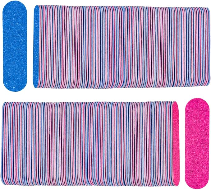 Mini Nail Files Bulk, 200 Pcs Disposable Double Sided Emery Boards Travel Size for Men, Women, Kids (2 Inch)