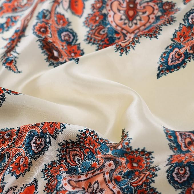 vimate 35" Square Silk Like Head Scarf - Women's Fashion Satin Scarf Bandana for Hair Wrapping at Night.