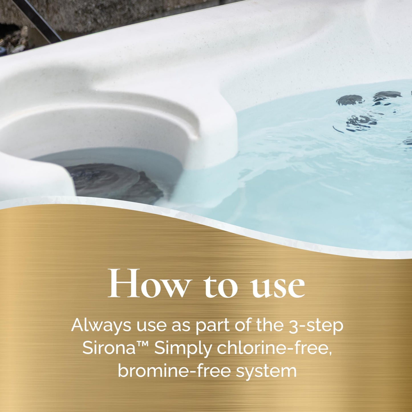 Sirona Spa Care Simply Waterline Control – Step 1 in The 3-Step Sirona Simply Chlorine-Free & Bromine-Free System for Spas & Hot Tubs, 32 fl oz (82106)