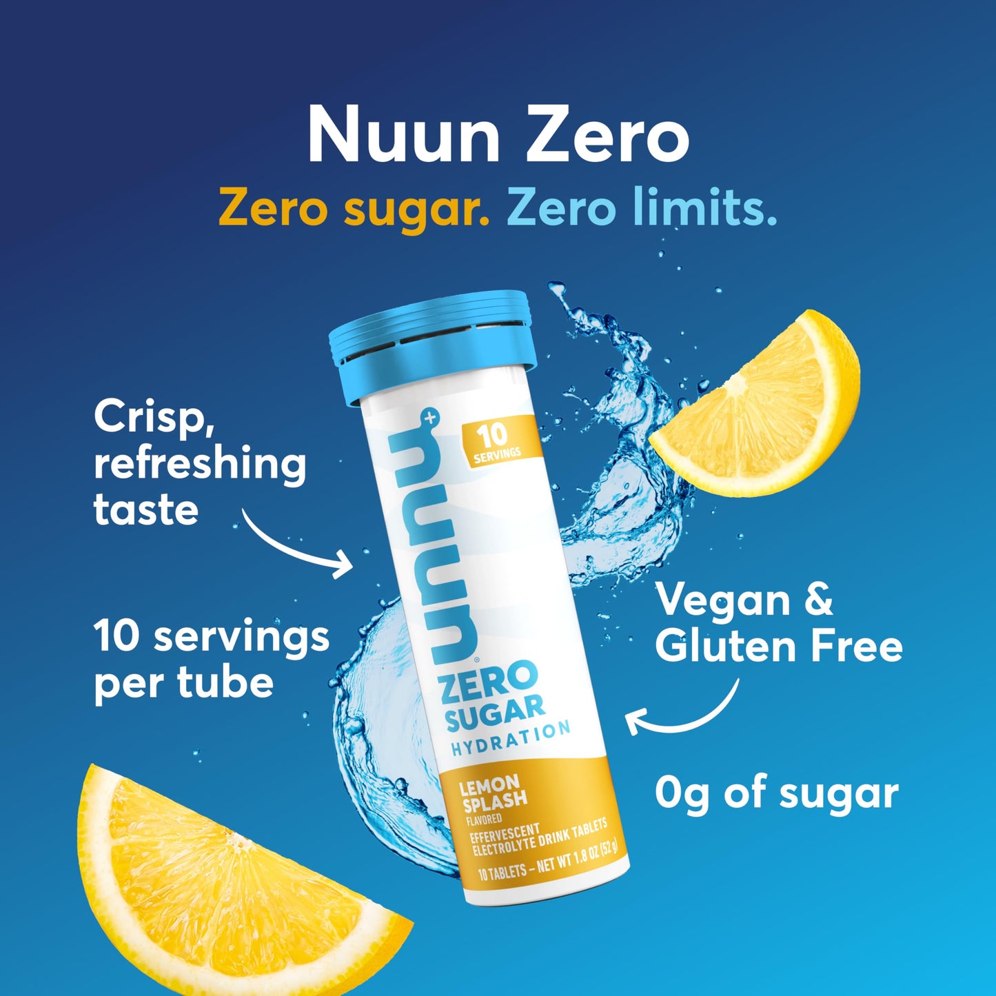 Nuun Zero Sugar Hydration Electrolyte Tablets - Sodium, Potassium, Chloride, Calcium, Magnesium, Light & Delicious Fruit Flavors, No Sugar, Gluten Free, Vegan, Mixed Citrus 4 Pack (40 Total Servings)