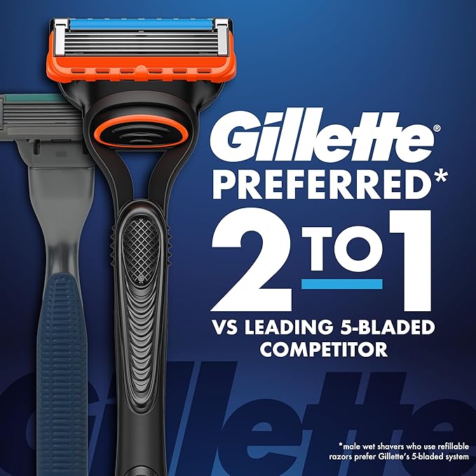 Gillette Fusion5 and ProGlide Men's Razor Blade Refills, 5-Blade Cartridges, Variety Pack, 12 Count