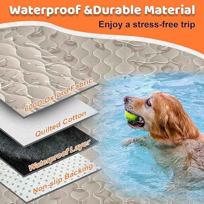 URPOWER Dog Car Seat Cover for Back Seat - Waterproof Car Seat Protector for Child Carseat & Pets, Nonslip Car Seat Covers for Cars, SUVs & Small Trucks