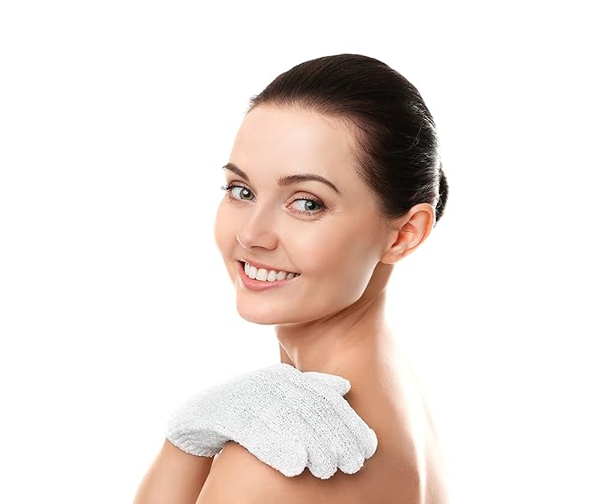 Linda Exfoliating Bath Gloves, Pack of 4