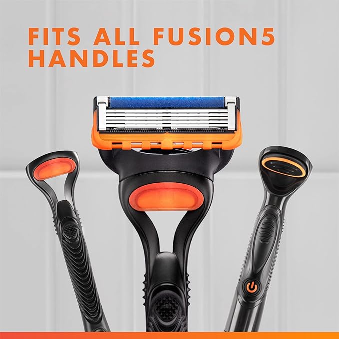 Gillette Fusion5 Mens Razor Blade Refills, 12 Count, Lubrastrip for a More Comfortable Shave