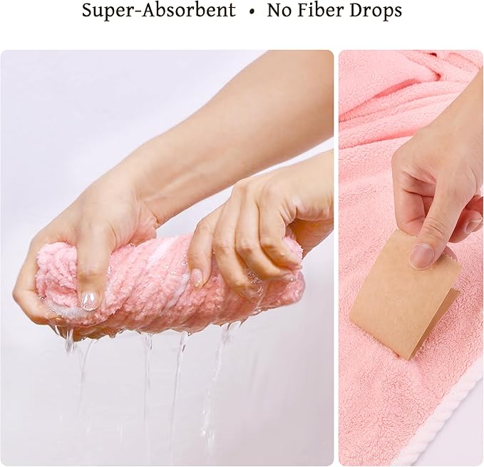 Towel Wrap Women Shower Robe Adjustable Closure Bathrobe with Hair Drying Towel & Spa Wraps