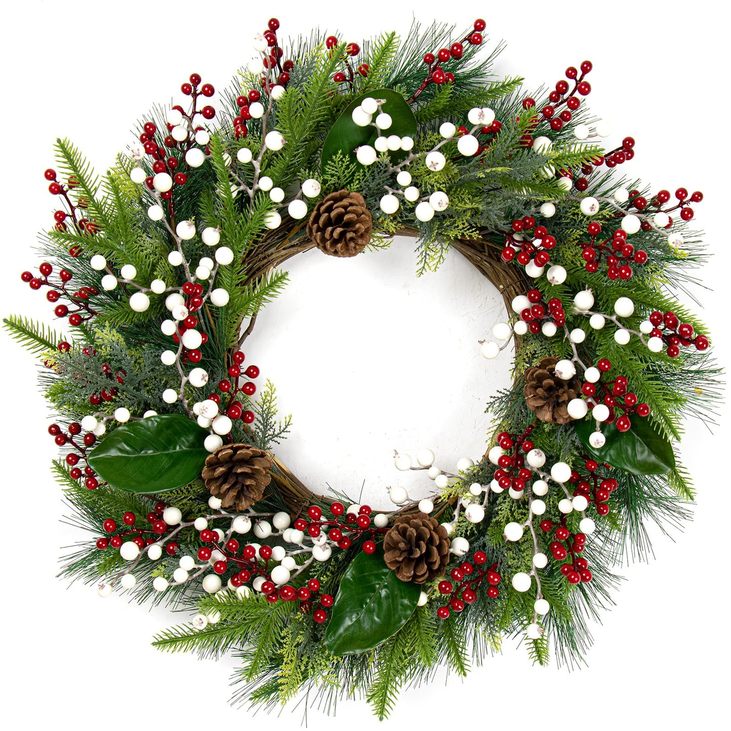 LLZLL 32 Pack Christmas Tree Decorations, Artificial Red Berry Stems 6.5 Inch Christmas Berry Picks with Holly Berries for Xmas Winter Holiday Home DIY Ornaments