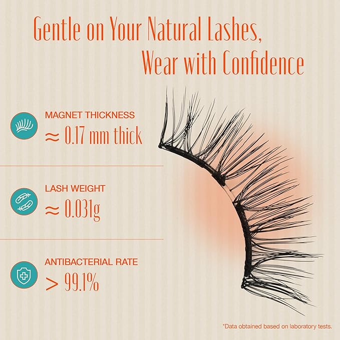LASHVIEW Upgrade Magnetic Eyelashes with Applicator Soft Magnetic Eyelashes Natural Look Reusable No Glue Needed Easy to Wear and Remove (YT14)