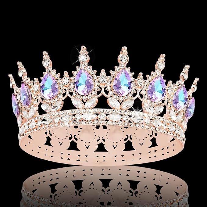 YOUlDIANZI Queen Crown Rhinestone Wedding Crowns and Tiaras for Women Costume Party Hair Accessories Princess Birthday Crown Crystal Bridal Crowns