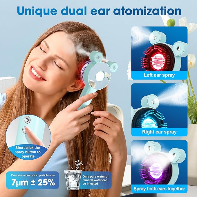 Upgraded 4 in 1 Scalp Massager Hair Growth, Electric Scalp Massager, Hair Oil Applicator for All Head Types, Electric Hair Brush with Red Light Therapy for Scalp Massage Tool, Gift, Blue