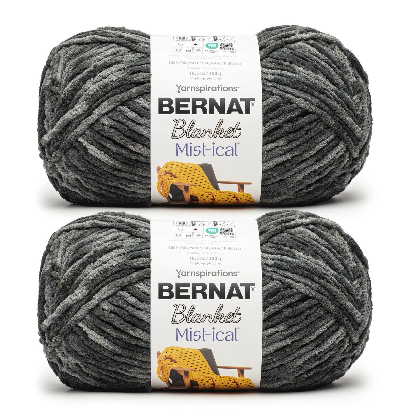 Bernat Blanket Mist-ical Cinder 2 Pack of 300g Yarn