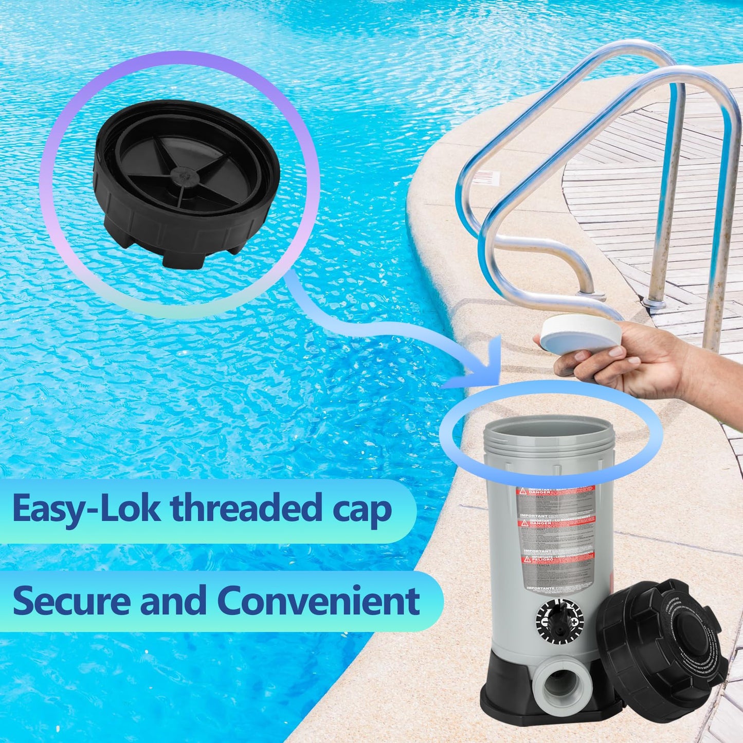 Professional CL220 Off-line Automatic Chlorinator for Swimming Pool Ponds Garden,Replacement for Hayward CL220 Automatic Chlorinator Feeder,9 lbs Capacity,ABS Material,Easy Installation