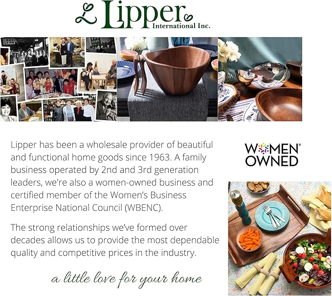 Lipper International Bamboo Utensil Holder Storage Box for Cooking Tools, Makeup, or Office Supplies, 5" x 12" x 3"