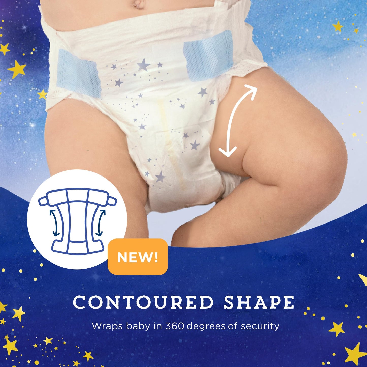 Amazon Brand - Mama Bear Overnight Baby Diapers with Leak Protection and Skin Protection, Fragrance-Free, Size 6, Hypoallergenic, Chlorine Free, Dermatologist Tested, 54 Count