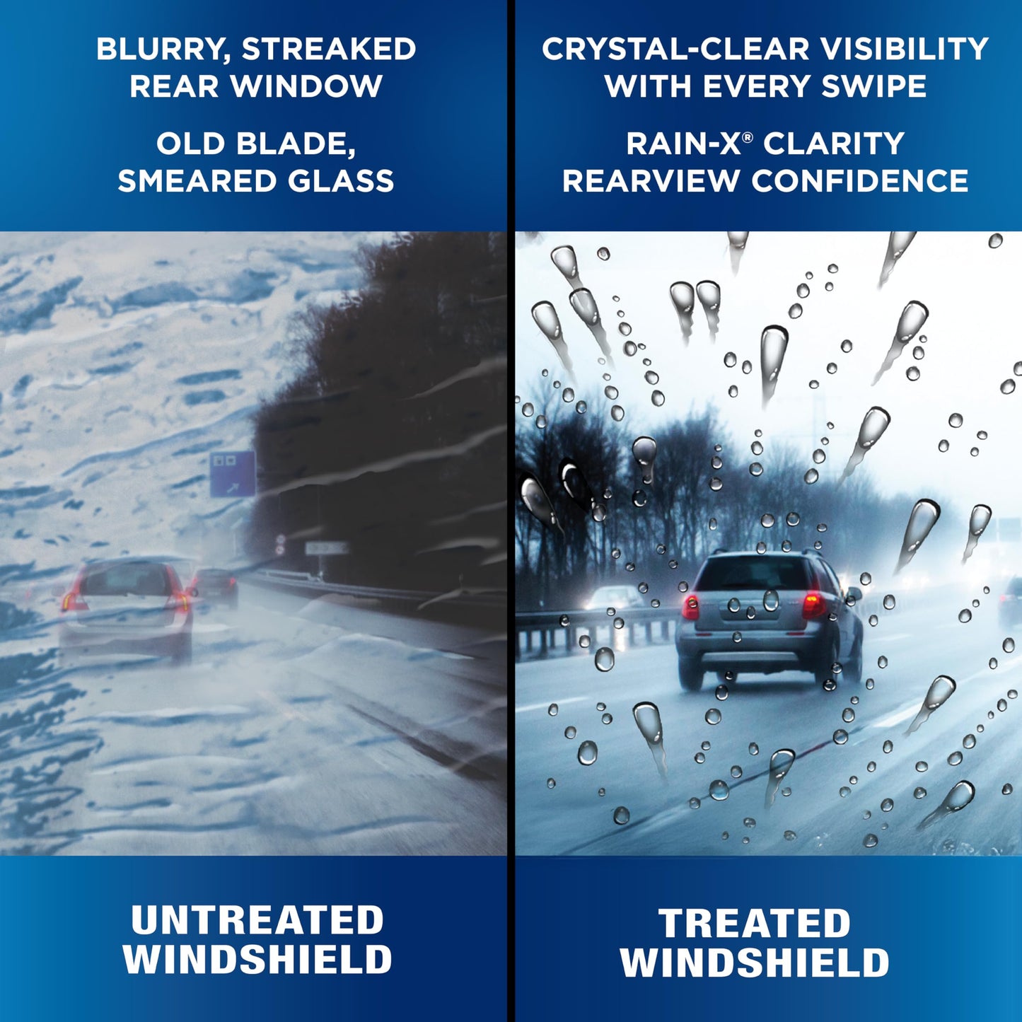 Rain-X 850211 RearView Wiper Blade 11", OEM Replacement Rear Windshield Wiper, Interchangeable Adapter for Easy Installation, All-Weather & All-Season Performance, Composite