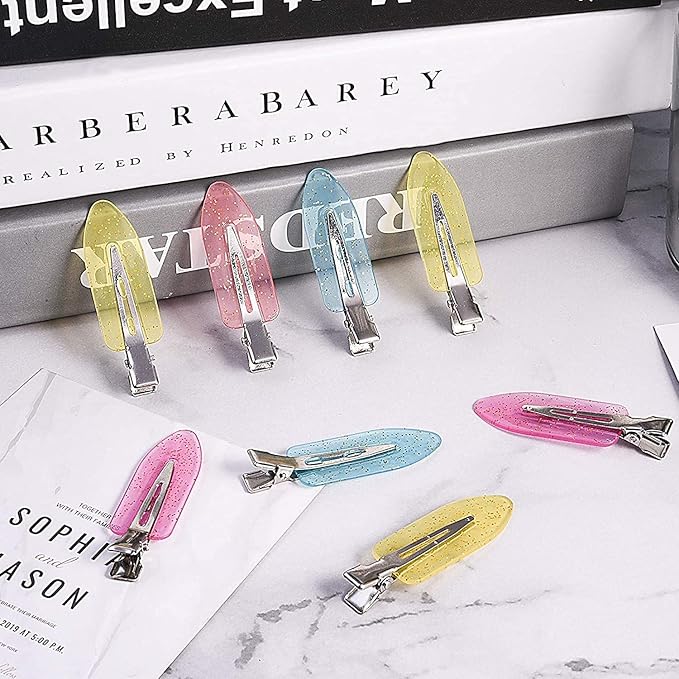 Gingbiss 20 Pcs No Bend Hair Clips, No Crease Hair Clips Curl Pin Clips with Storage Box for Hairstyle Bangs Waves Makeup