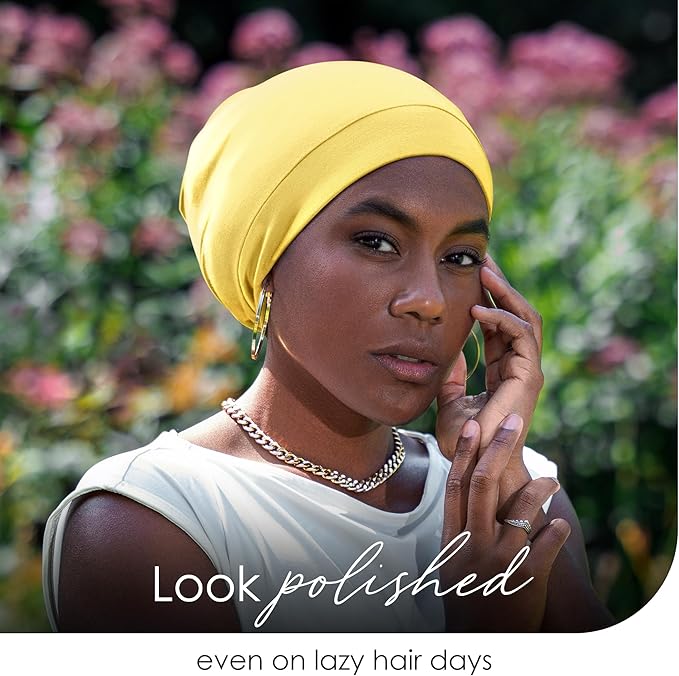 CAPLORD Satin Bonnet for Sleeping, Curly Hair Wrap Sleep for Men, Adjustable Silk Beanies for Women, Silk Hair Bonnet