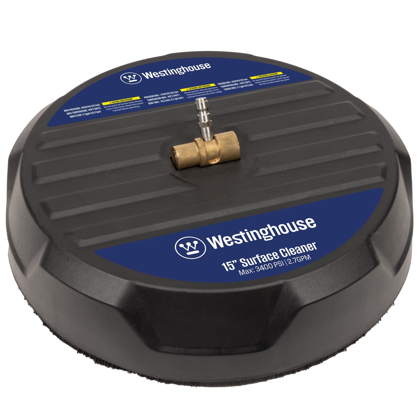 Westinghouse Universal 15â Pressure Washer Surface Cleaner Attachment - 3400 Max PSI, 1/4â Connector - For Gas and Electric Pressure Washers