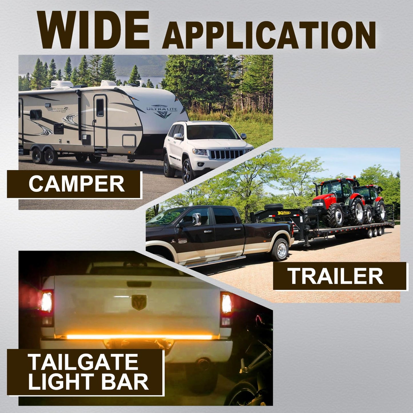 Agrieyes 7 Pin Round to 7 Way RV Blade Trailer Plug, Primium 12V Trailer Light Adapter, Connector for Semi Truck, Vehicle, Pickup, Tractor, SAE Standard