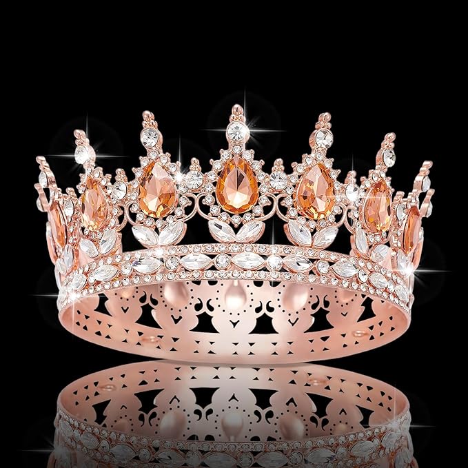 YOUlDIANZI Queen Crown Rhinestone Wedding Crowns and Tiaras for Women Costume Party Hair Accessories Princess Birthday Crown Crystal Bridal Crowns