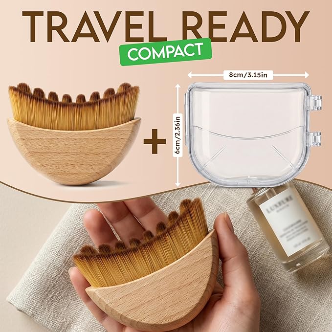 Premium Lymphatic Contour Face Brush for Sculpting - Lymphatic Drainage Massager - Wooden Tool for Face - Anti-Puffiness - Detox & Lift - Ergonomically Designed to Fit The Skin Precisely