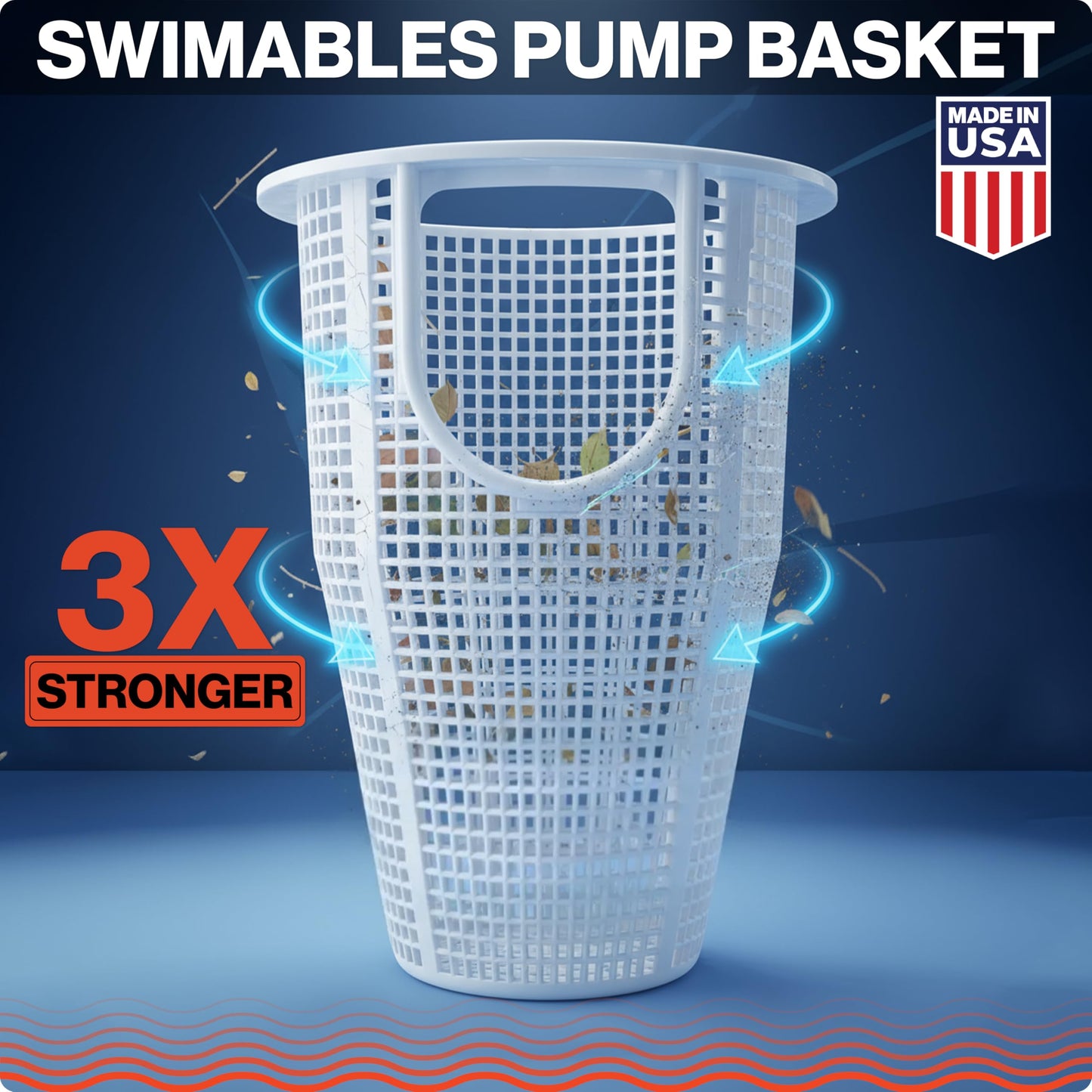 Swimables Pump Basket Compatible with Whisperflo & Intelliflo Pool Pump 070387-3X Durable Pro Grade Basket for Pentair Whisperflo Pump Pool Filter Basket - Small & Large Debris Pump Basket