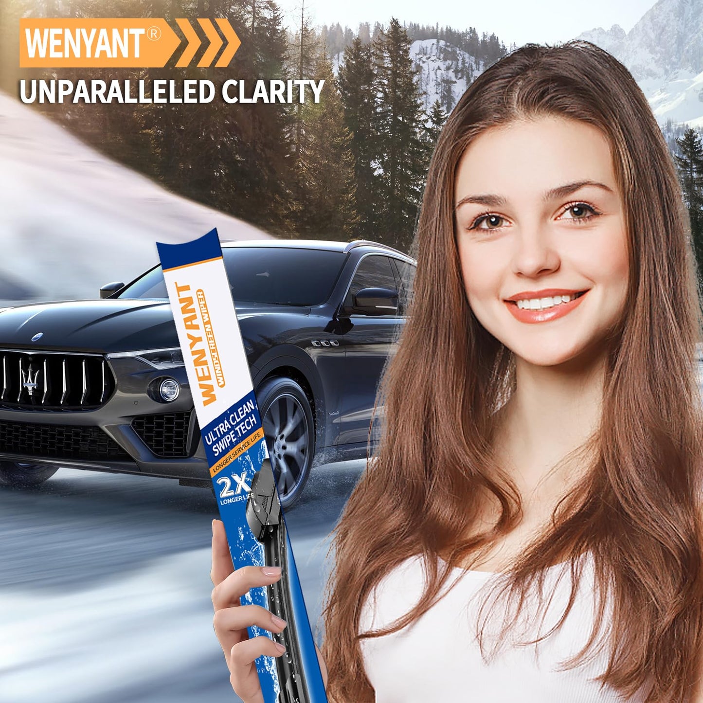 Wenyant 26"/19"/16" Windshield Wipers Compatible with Toyota Prius 2010-2015 Front and Rear Wiper Blades for My Car Automotive Replacement (Set of 3)