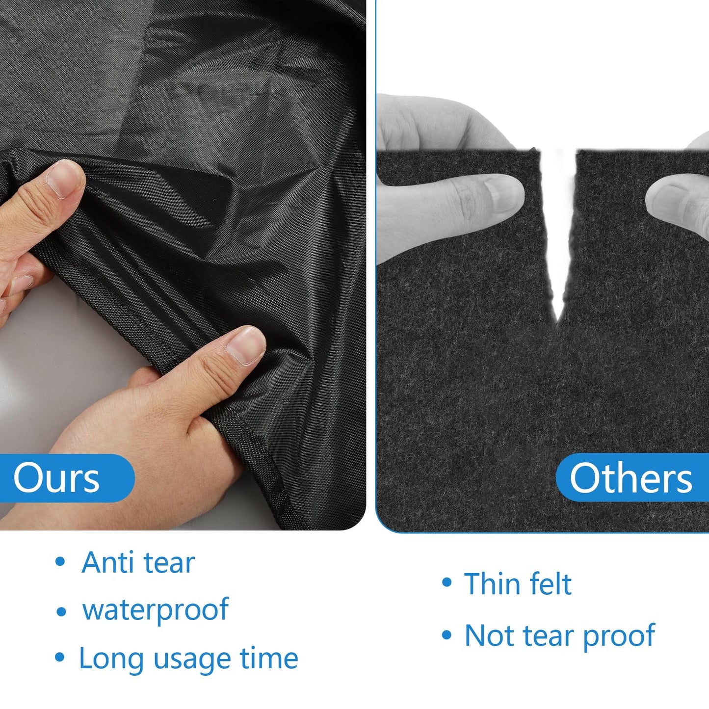 CIEOVO 8 FT Round Pool Liner Pad for Above Ground Swimming Pools - Protects Pool Liner Outdoor Pool Mat for Pool Bottom Liner Protector to Prevent Punctures Extend Liner Life