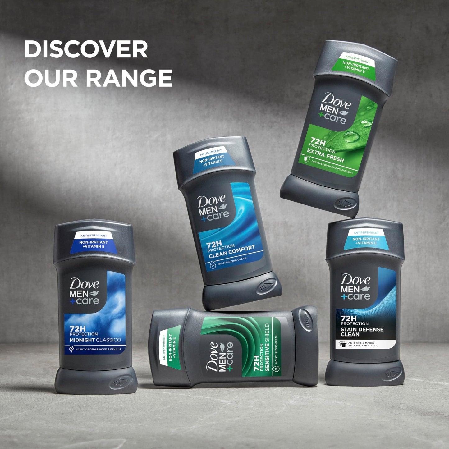Dove Men+Care Clean Comfort Antiperspirant, 36-Pack – Men’s Mini Deodorant, Travel Size, Bulk, 72H Protection, 0.5 Oz Ea