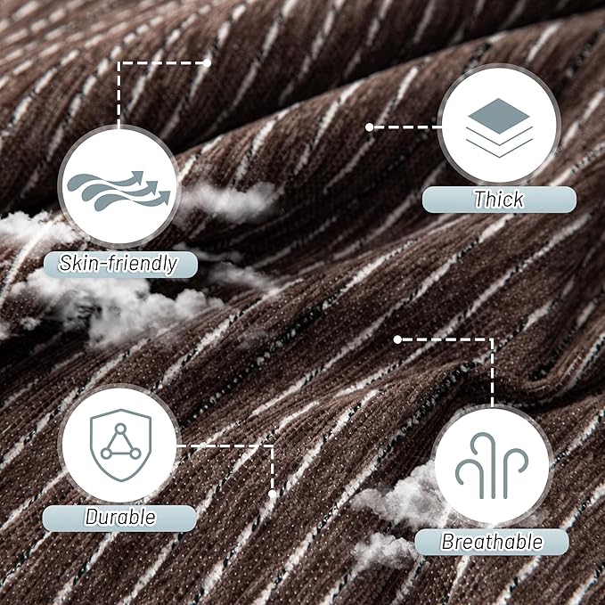 MYSKY HOME Couch Covers for 3 Cushion Couch Sofa, Sectional Couch Cover L Shape Chenille Couch Cushion Covers for Pets, Furniture Protector Cover for Dogs, Kids, 71"X150", Deep Chocolate