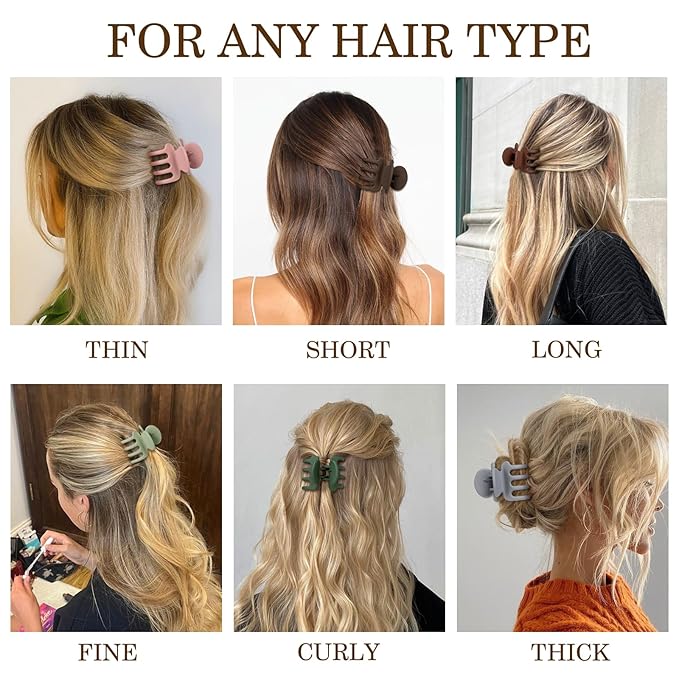 12Pcs Hair Clips for Women 1.8 Inch Small Claw Clips for Thin Hair Medium Hair Claw Clips for Thick Hair Accessories for Women Girls (Regular)