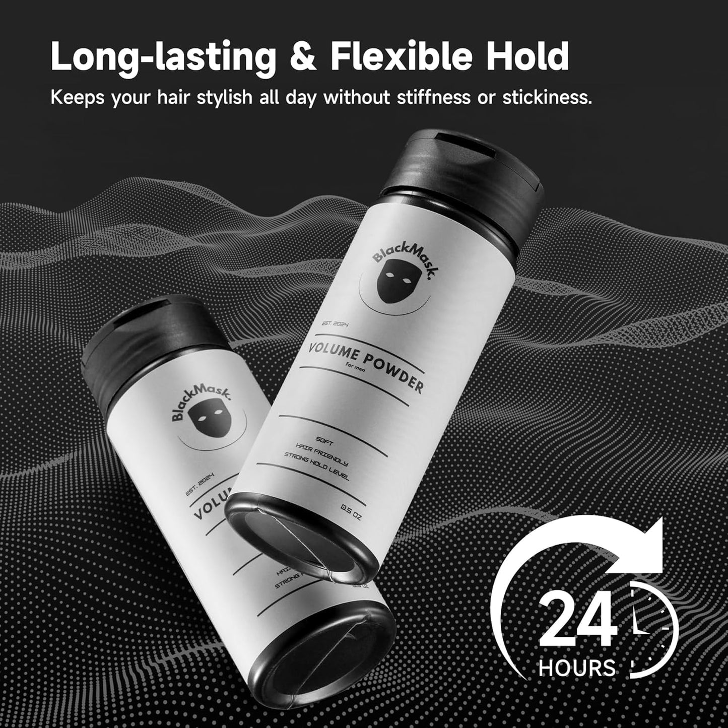 BlackMask Texture Powder for Men, Easy to Apply - Instantly Adds Texture & Volume, Strong Hold, Hair Powder for Men (Pack of 2)