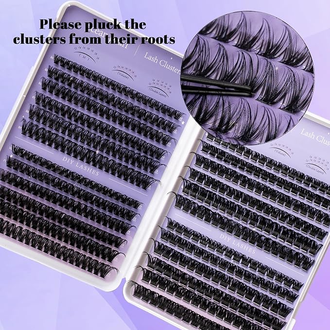 Ocean Pearl Lash 564ct Lash Clusters, 10-18mm Individual Cluster Lashes, 60D/80D/100D/150D Volume Eyelash Clusters, Thick Volume Cluster Eyelash Extensions, Soft Natural-Looking Lashes,Lashes Clusters