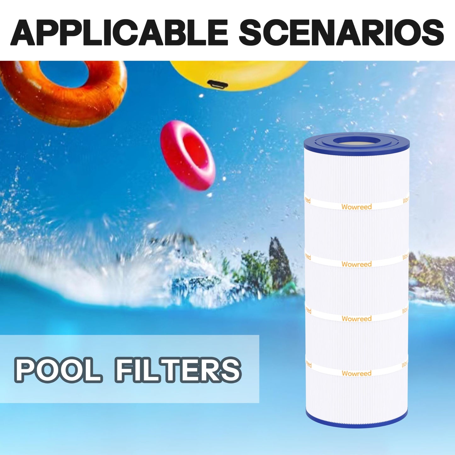 Wowreed Pool Filter Cartridge Compatible with Jandy cs150, PXST150, X-Stream 150, CCX1500RE, CC1500RE, C-8316, FC-1286, 150 sq. ft, 1 Pack