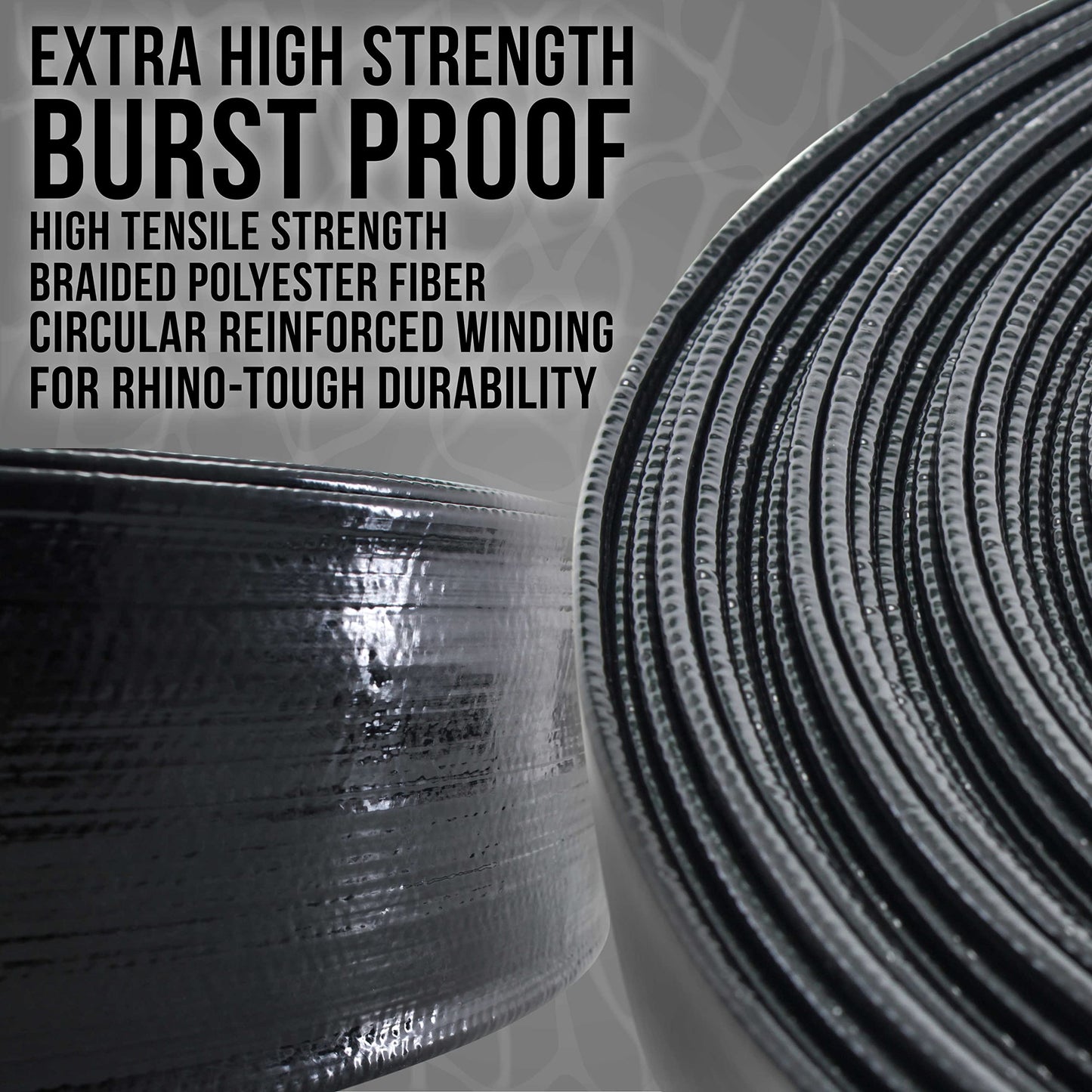 U.S. Pool Supply Pool Backwash Hose 2 Inch Diameter x 25 Feet - Discharge Hose for Pump, Sand Filter & Sump Pump Hoses - Burst Resistant Lay Flat Drainage Hoses for Inground & Above Ground Pools